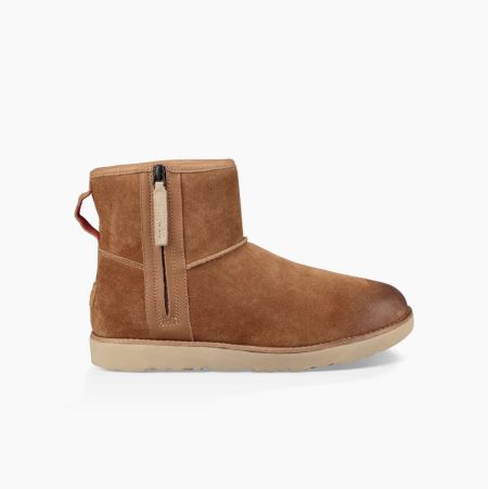 UGG Classic Mini Zip Weather - Boots Herre - Brune (NO-O434)